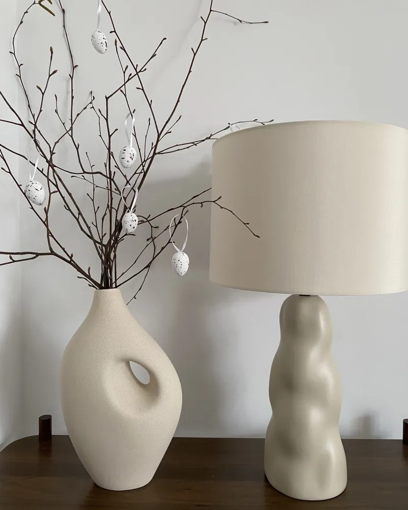 Ceramic Table Lamp Beige VILAR