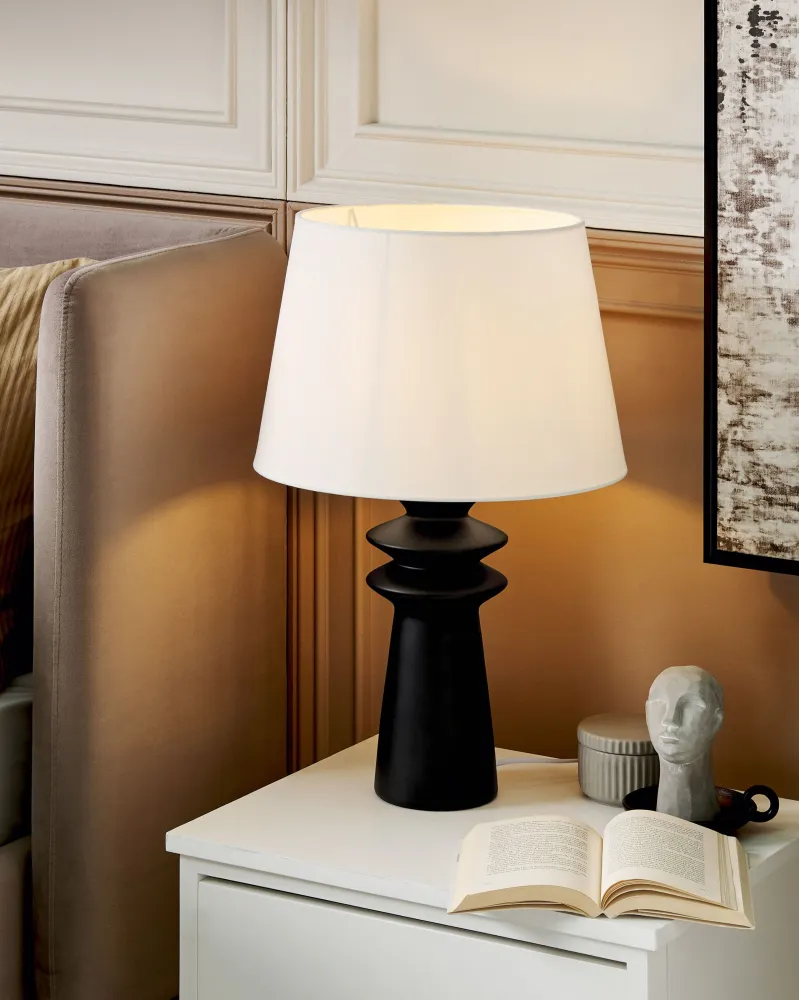 Ceramic Table Lamp Black MORANT