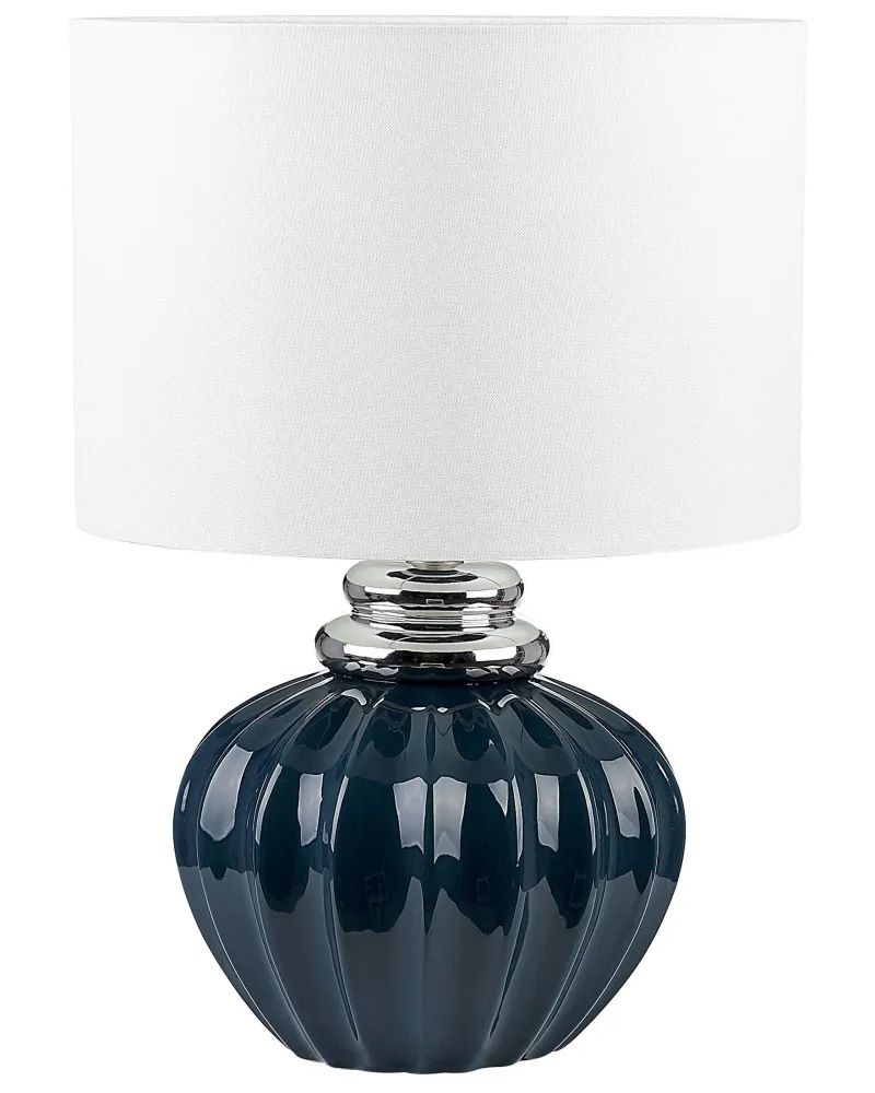 Ceramic Table Lamp Blue NERIS