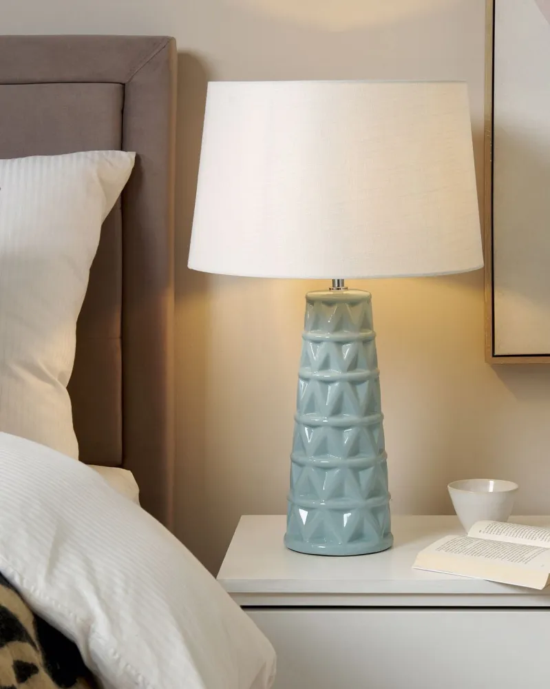 Ceramic Table Lamp Blue VINCES