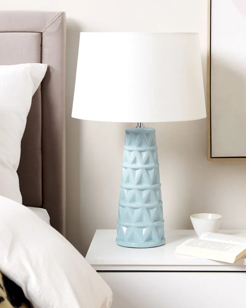 Ceramic Table Lamp Blue VINCES