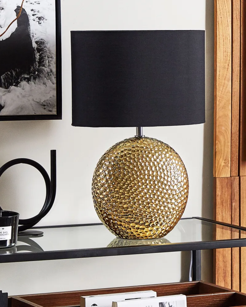 Ceramic Table Lamp Gold NASVA