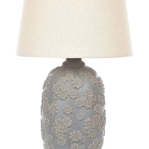 Ceramic Table Lamp Grey and Bege claro FERREY | Smart | RGB