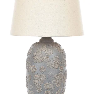 Ceramic Table Lamp Grey and Bege claro FERREY | Smart | RGB