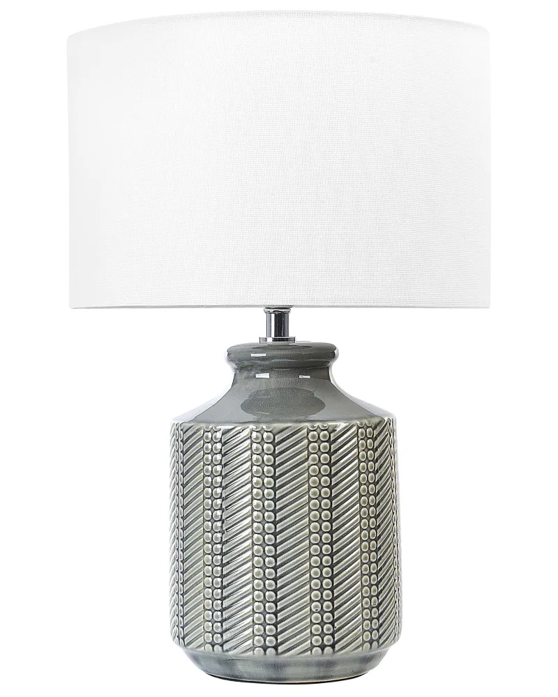 Ceramic Table Lamp Grey ESPERANCE