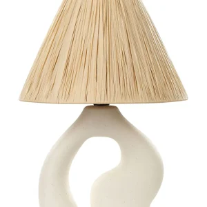 Ceramic Table Lamp Marfim BARBAS com Controle de Intensidade