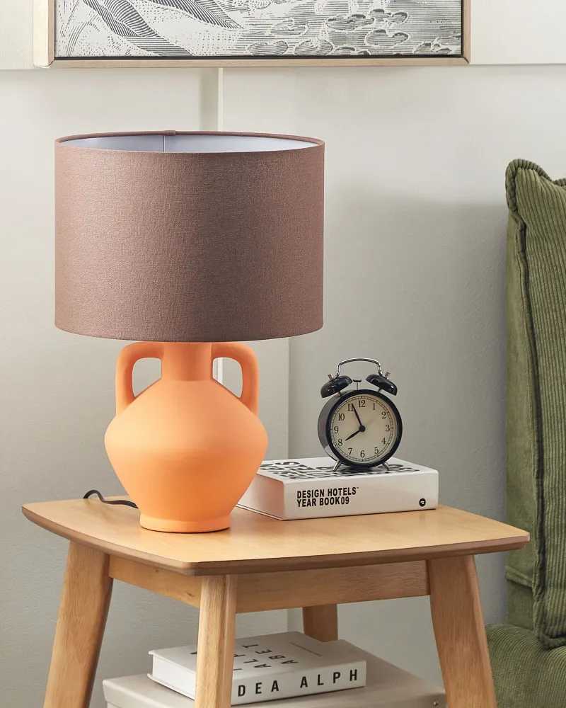 Ceramic Table Lamp Orange LABRADA