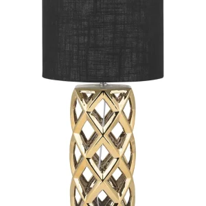 Ceramic Table Lamp Ouro Black SELJA