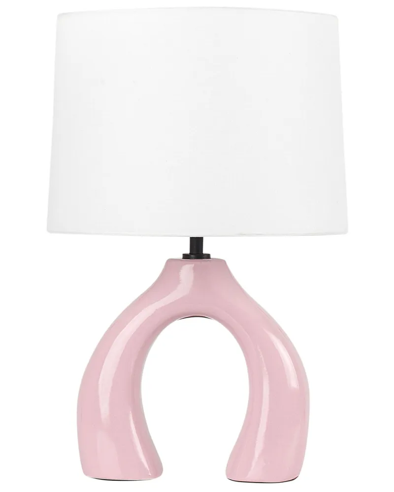 Ceramic Table Lamp Pink ABBIE