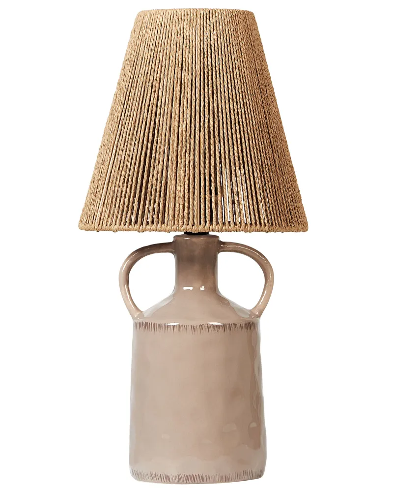Ceramic Table Lamp Taupe LARISSOS