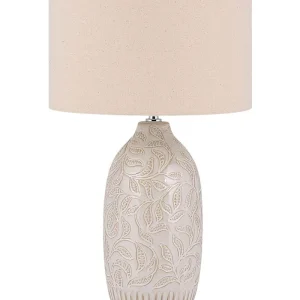 Ceramic Table Lamp Tom neutro SALZA com 5 Anos de Garantia