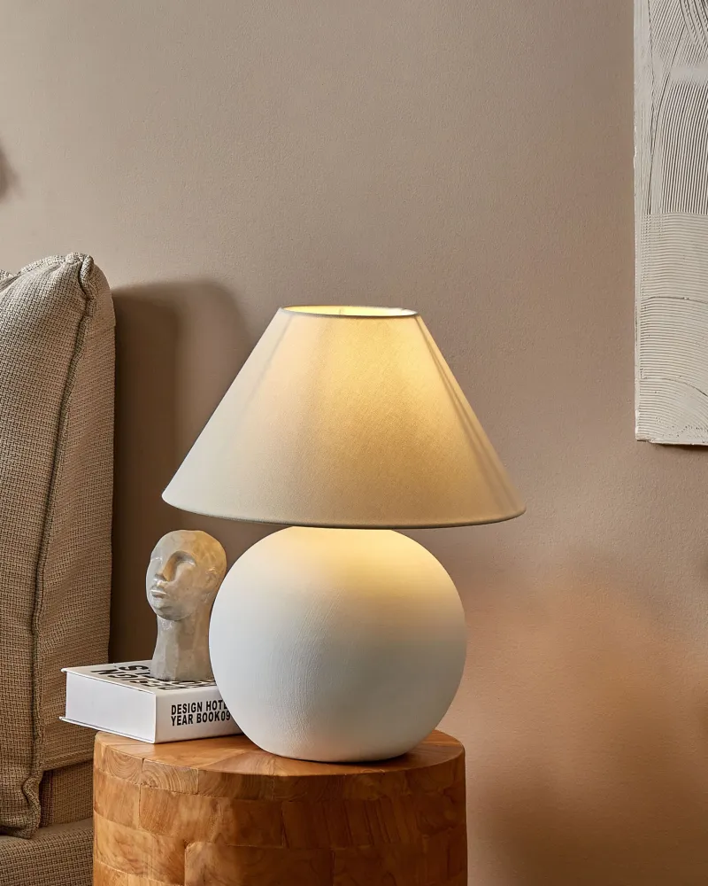 Ceramic Table Lamp White LIMIA