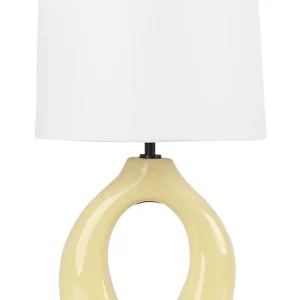 Ceramic Table Lamp Yellow ABBIE