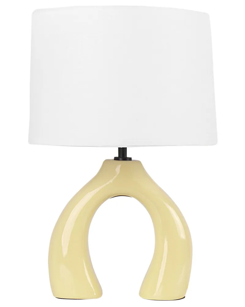 Ceramic Table Lamp Yellow ABBIE