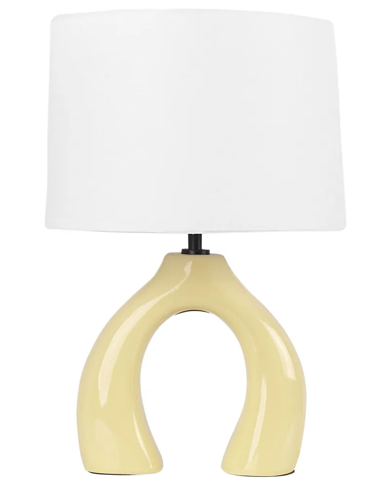 Ceramic Table Lamp Yellow ABBIE