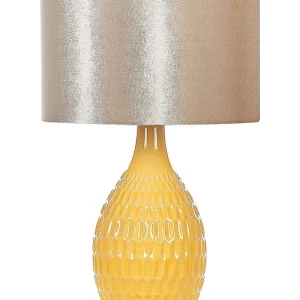 Ceramic Table Lamp Yellow HADDAS