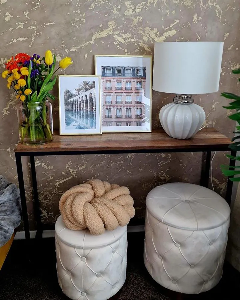 Dicroica de Embutir Ceramic Table Lamp Marfim NERIS