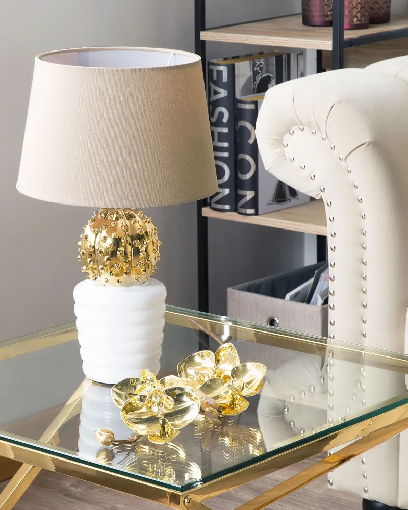 Filamento Edison Vintage Table Lamp Gold and Marfim VELISE