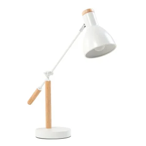 LED de Alta Eficiência Table Lamp Branco and Light Wood PECKOS