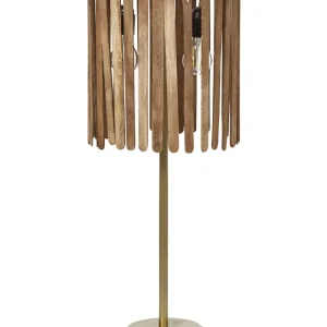 Mango Wood Table Lamp Dark and Latão SABARI