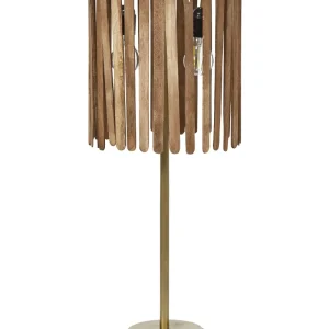 Mango Wood Table Lamp Dark and Latão SABARI