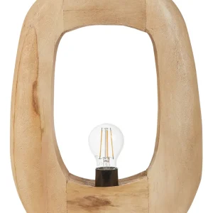 Mango Wood Table Lamp Light AJAY E27 - 806 Lúmens