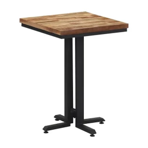 Mesa de jantar 55x55x76 cm teca recuperada maciç | Ajustável | 9W