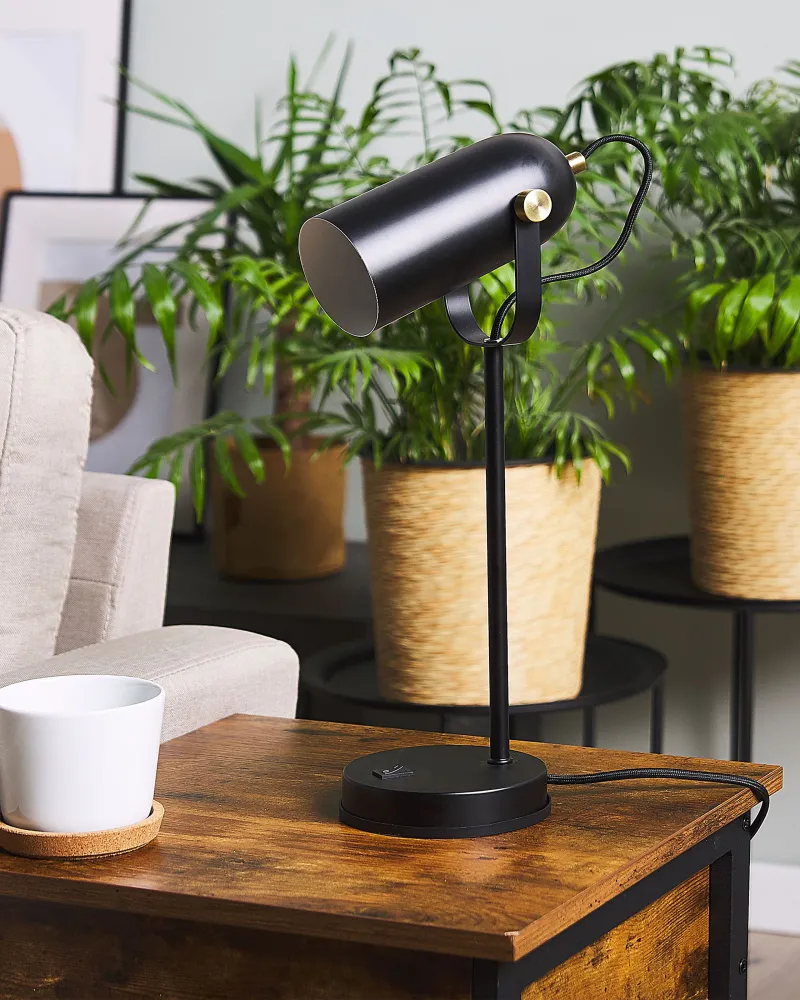 Metal Desk Lamp Black TYRIA
