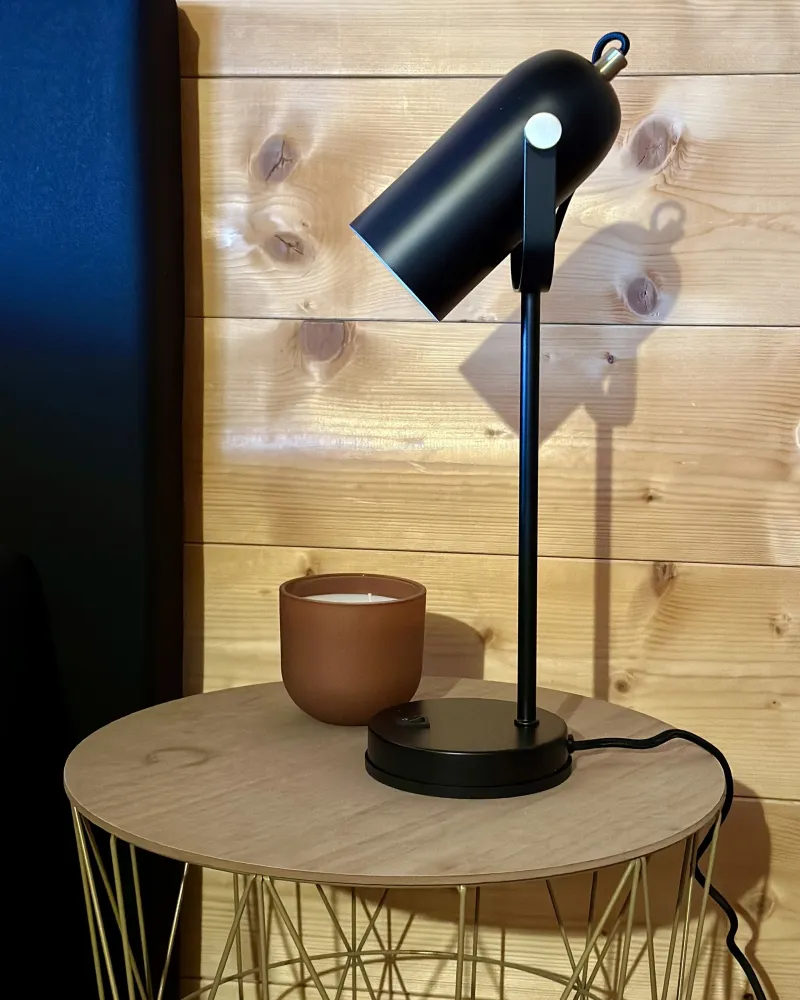 Metal Desk Lamp Black TYRIA