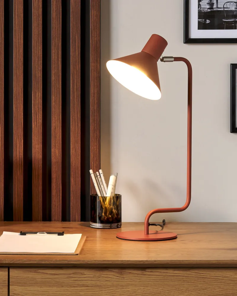 Metal Desk Lamp Orange RIMAVA