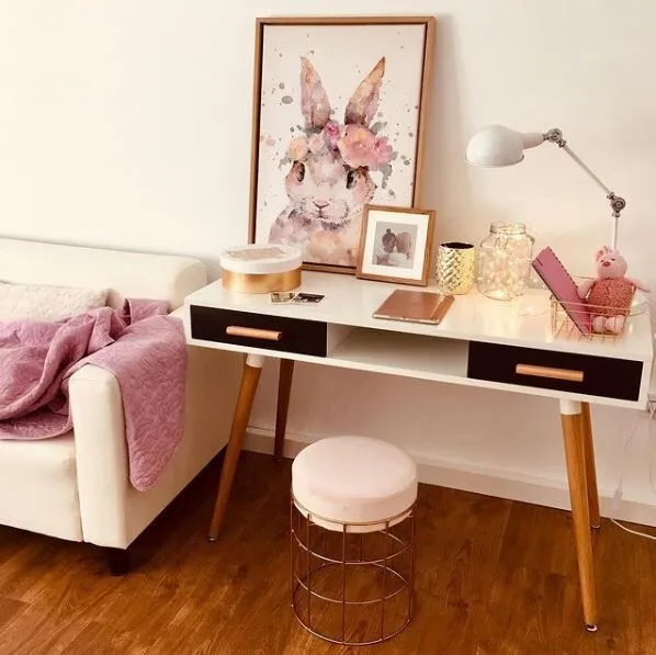 Metal Desk Lamp White CABRIS