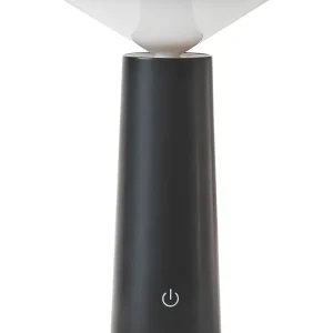 Premium Iluminação Wireless Metal Table Lamp Carvão LEVIRA