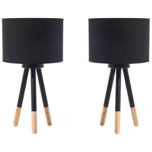 Set 2 Tripod Table Lamps Onix TOBOL