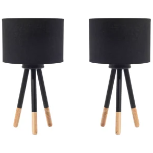 Set 2 Tripod Table Lamps Onix TOBOL
