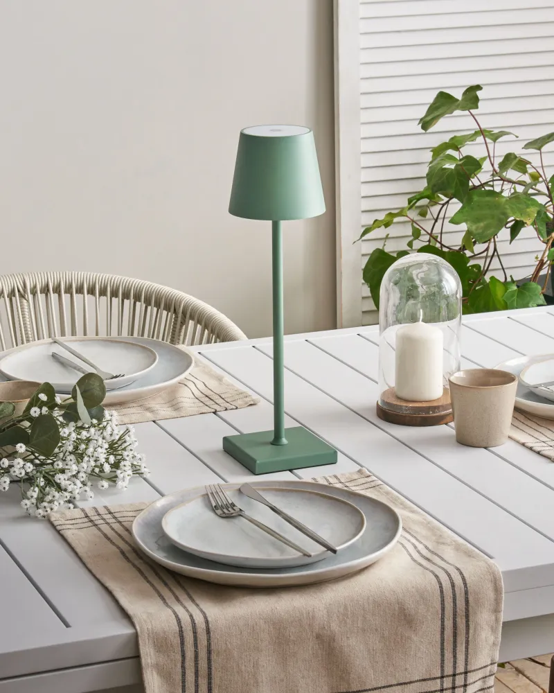 Wireless Metálico Table Lamp Green BACEIRO | Smart | RGB