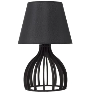 Wooden Table Lamp Black AGUEDA