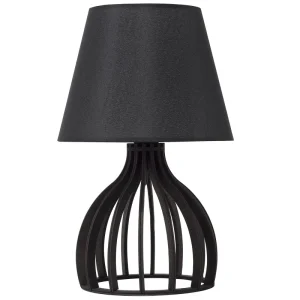 Wooden Table Lamp Black AGUEDA