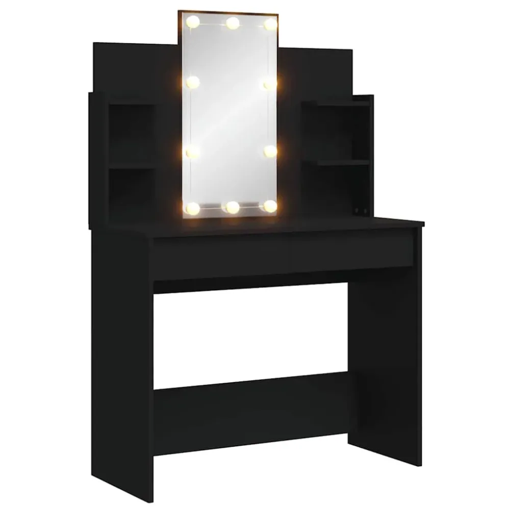 Poste de Jardim Toucador com luzes LED 96x40x142 cm preto
