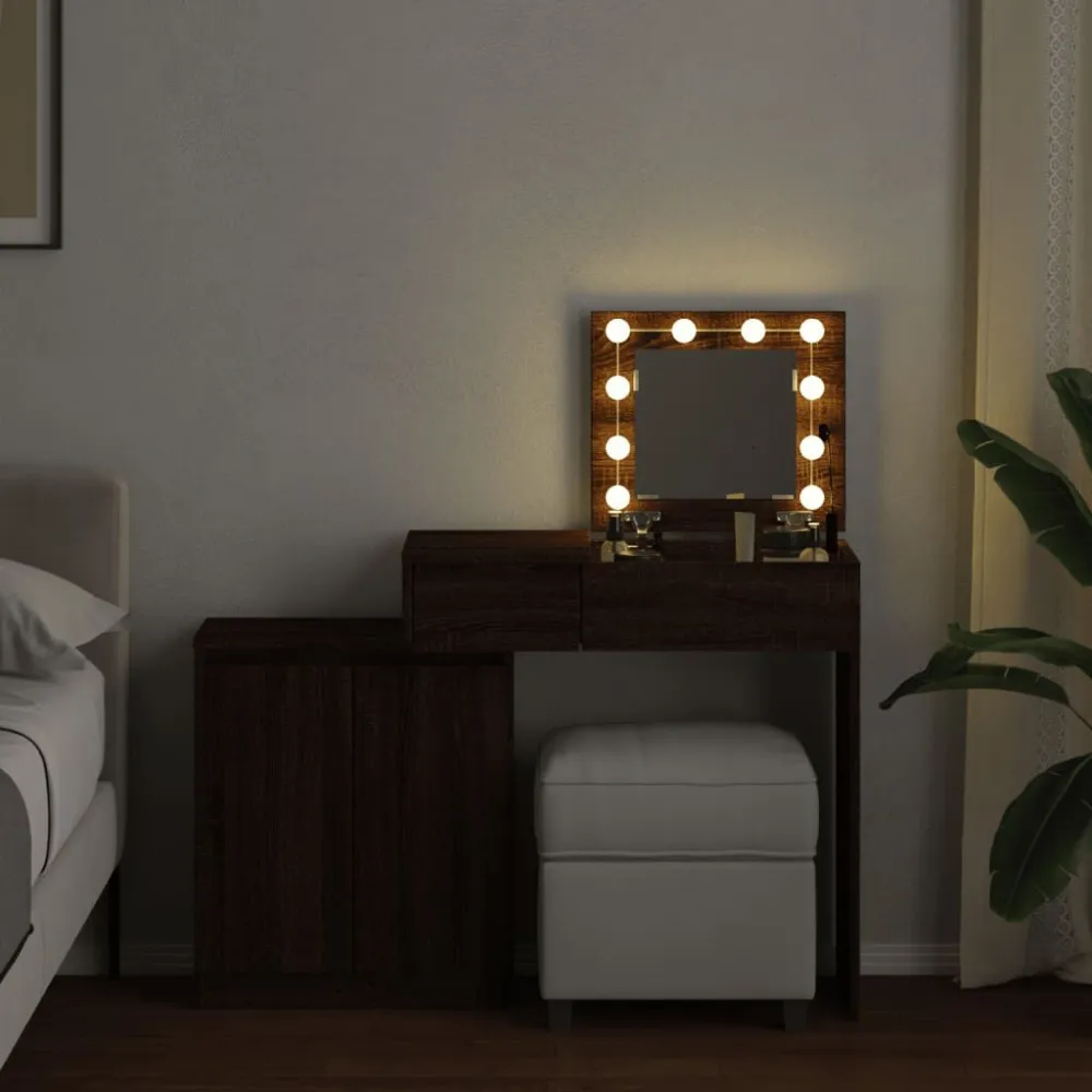 Projetor de Jardim Toucador com LED 115x37x110,5 cm carvalho castanho