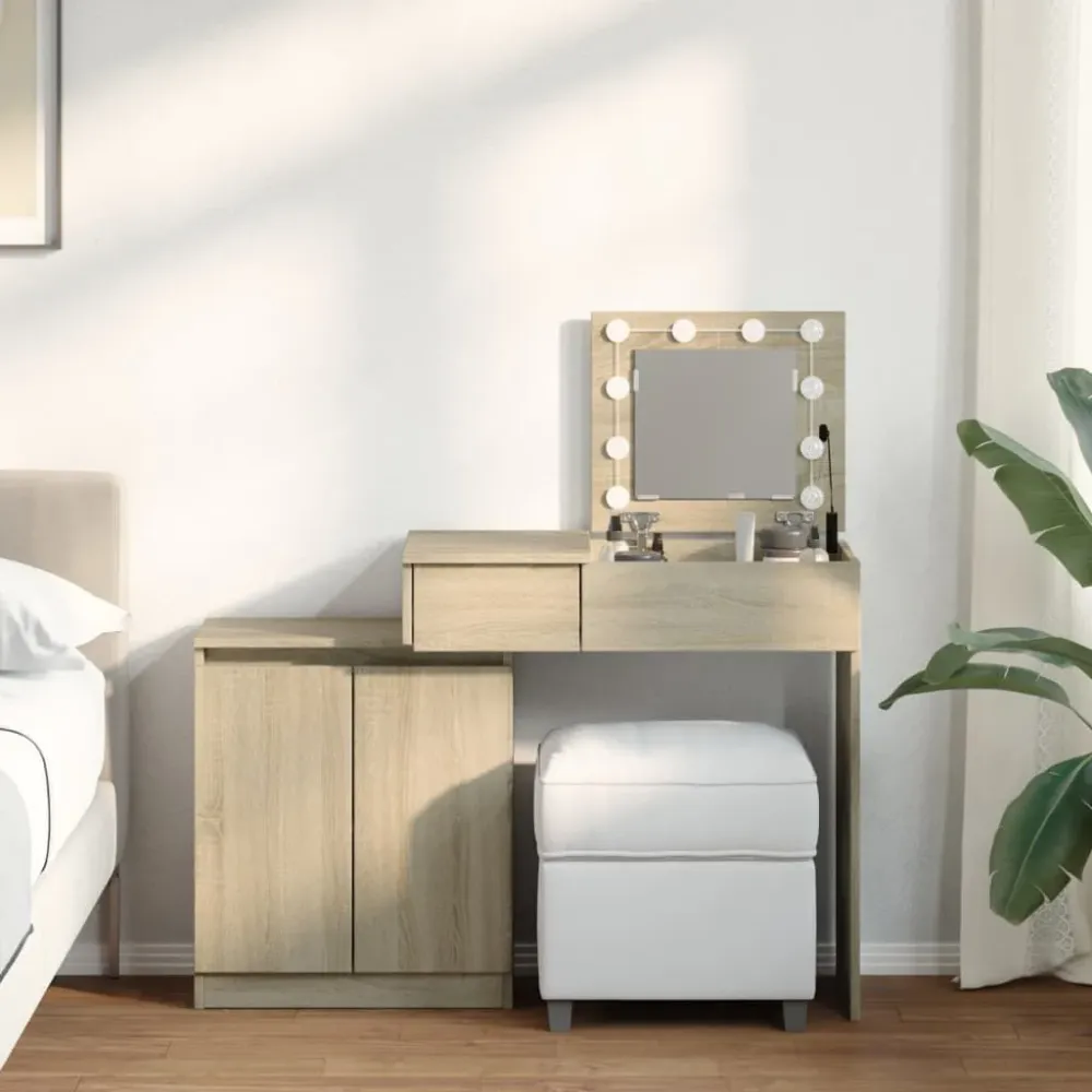 Projetor de Jardim Toucador com LED 115x37x110,5 cm carvalho sonoma