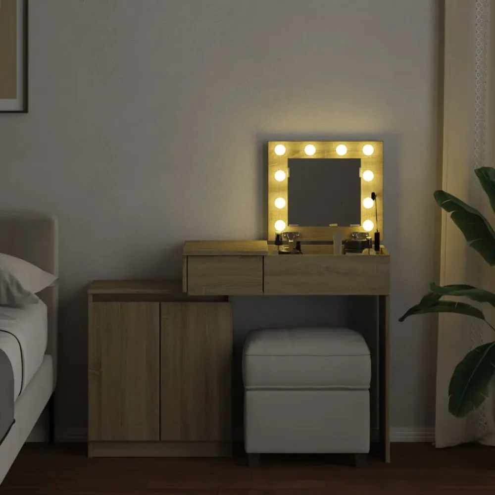 Projetor de Jardim Toucador com LED 115x37x110,5 cm carvalho sonoma