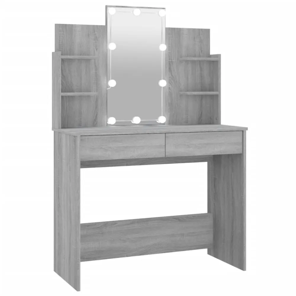 Spot de Embutir Toucador com LEDs 96x40x142 cm sonoma cinza