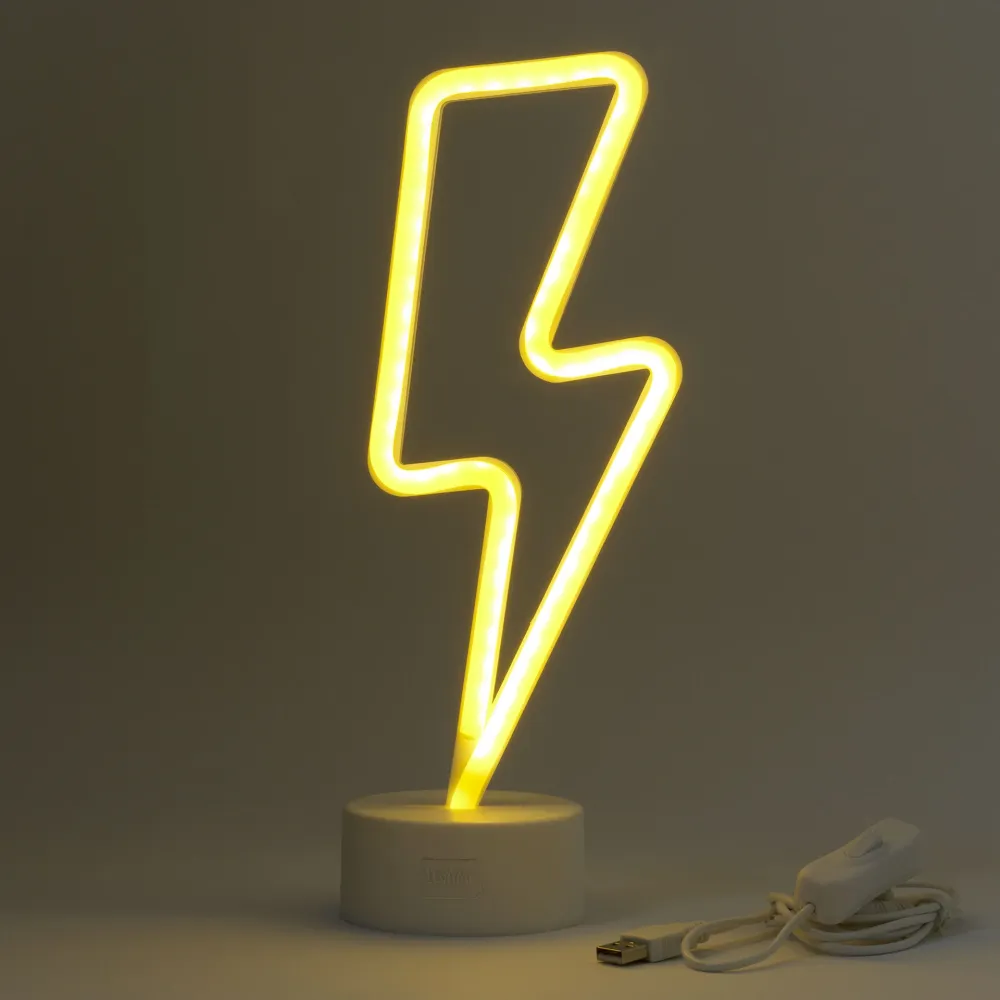 Luz Led Efeito Neon - Raio com Lâmpada de Filamento