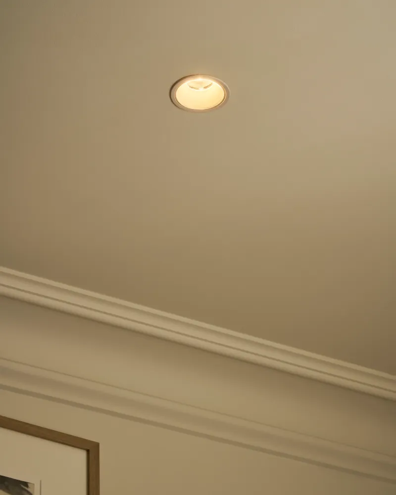 Luminária de Vidro Texturizado Buxton Foco de 50 mm fixo ignífugo – Pintável