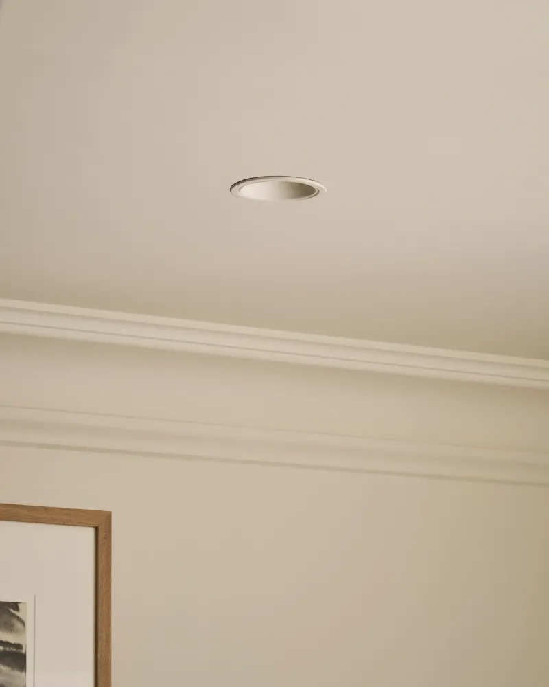 Luminária de Vidro Texturizado Buxton Foco de 50 mm fixo ignífugo – Pintável