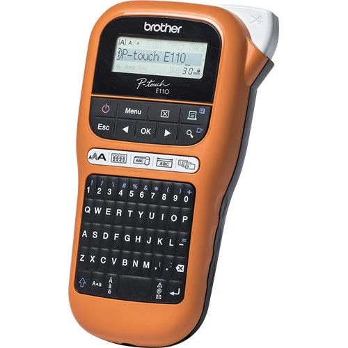 Máquina Rotuladora Profissional Brother PT-E110VP - Laranja | Design Escandinavo