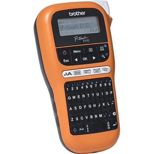 Máquina Rotuladora Profissional Brother PT-E110VP - Laranja | Design Escandinavo