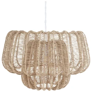 Paper Rope Pendant Lamp Bege claro SAISI