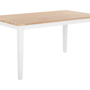 Abajur de Mesa Mesa de jantar em madeira clara com pernas brancas 150 x 90 cm GEORGIA