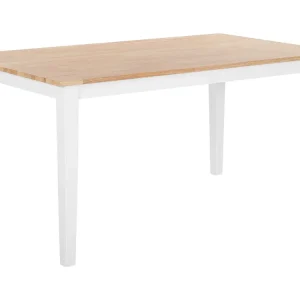 Abajur de Mesa Mesa de jantar em madeira clara com pernas brancas 150 x 90 cm GEORGIA